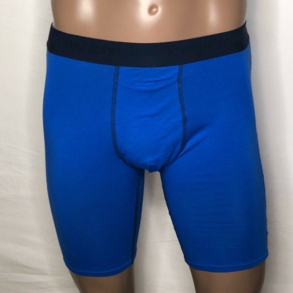 Tommy John Cotton Spandex 7" Boxer Brief Blue - Picture 2 of 3